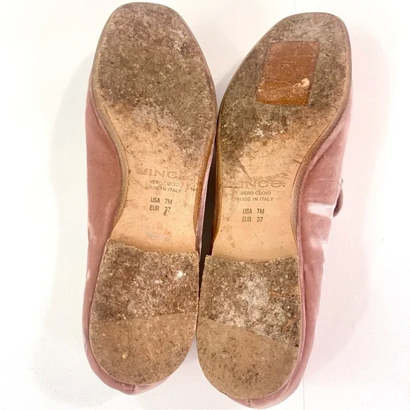 Vince Women Bray Velvet Smoking Slippers Flats Loafers Blush Pink Shoe sz 7.5 - Picture 17 of 17